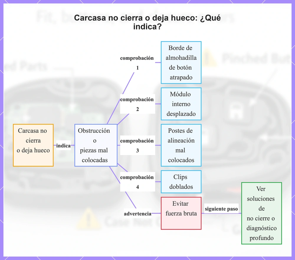 Carcasa no cierra o deja hueco: ¿Qué indica?