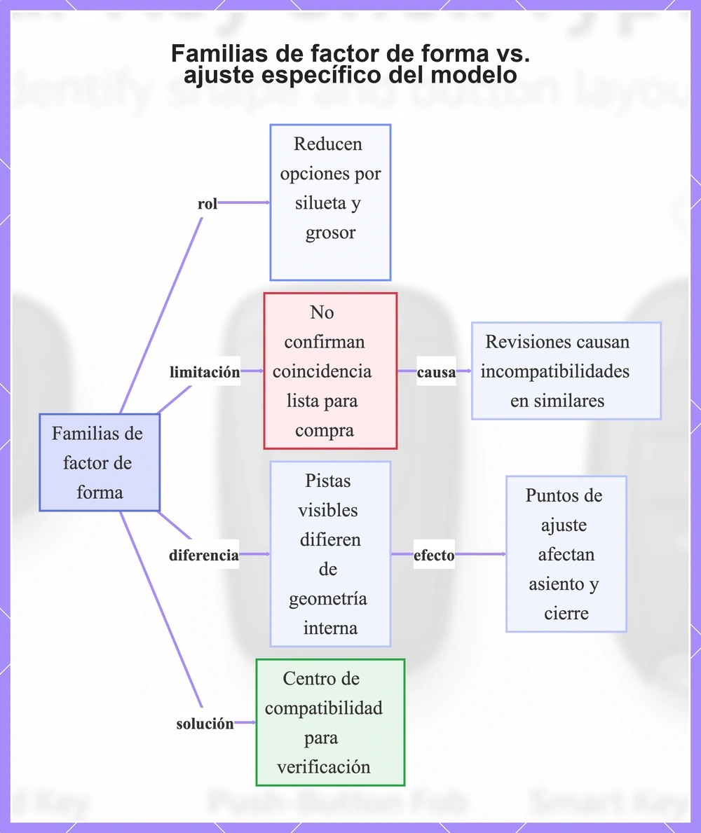 Familias de factor de forma vs. ajuste específico del modelo