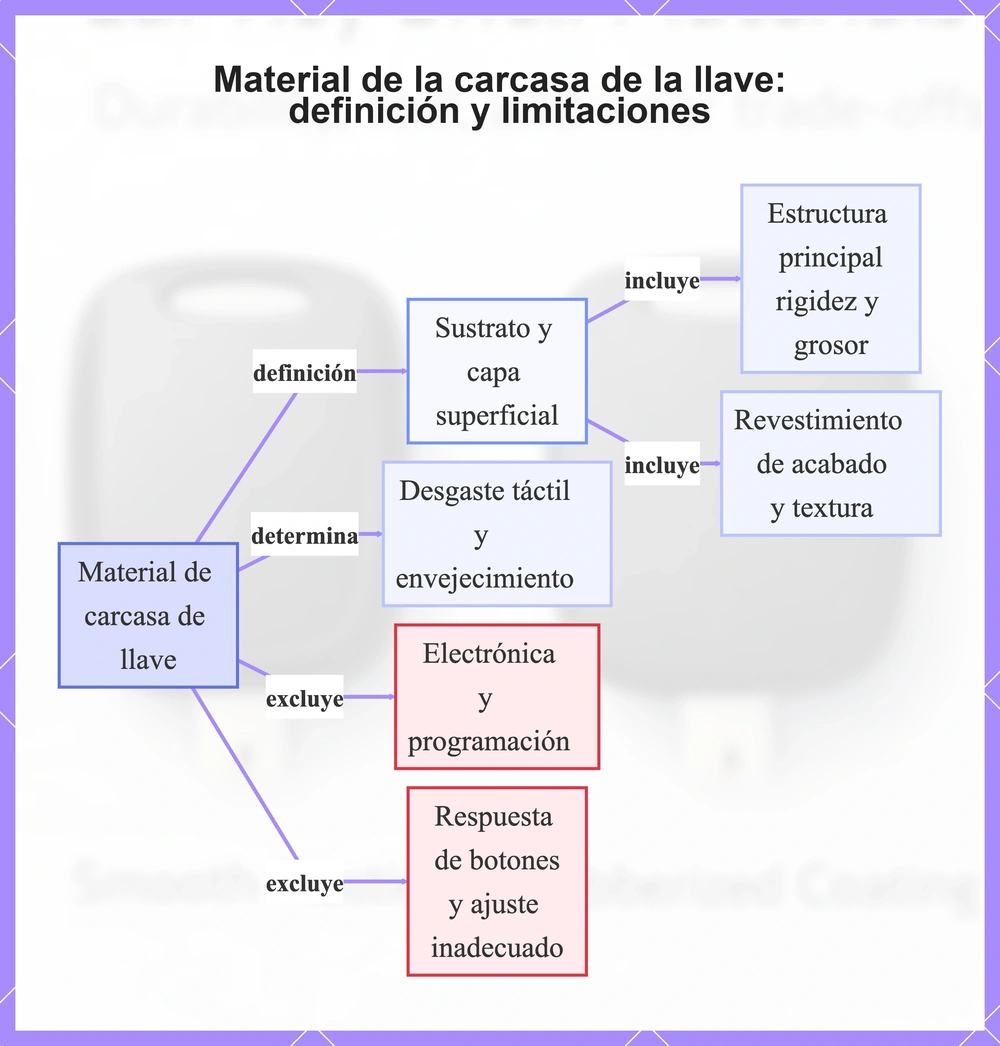 Material de la carcasa de la llave: definición y limitaciones