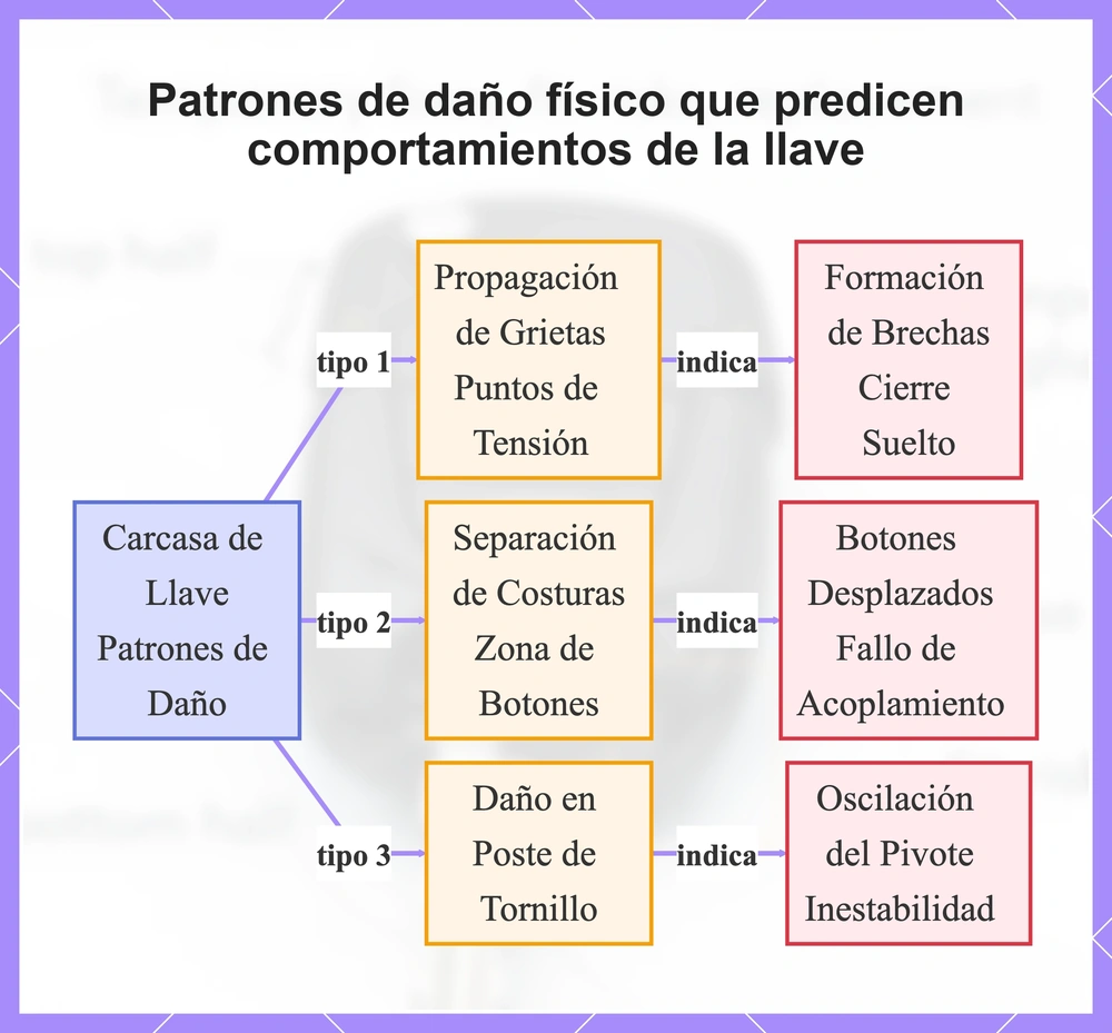 Patrones de daño físico que predicen comportamientos de la llave