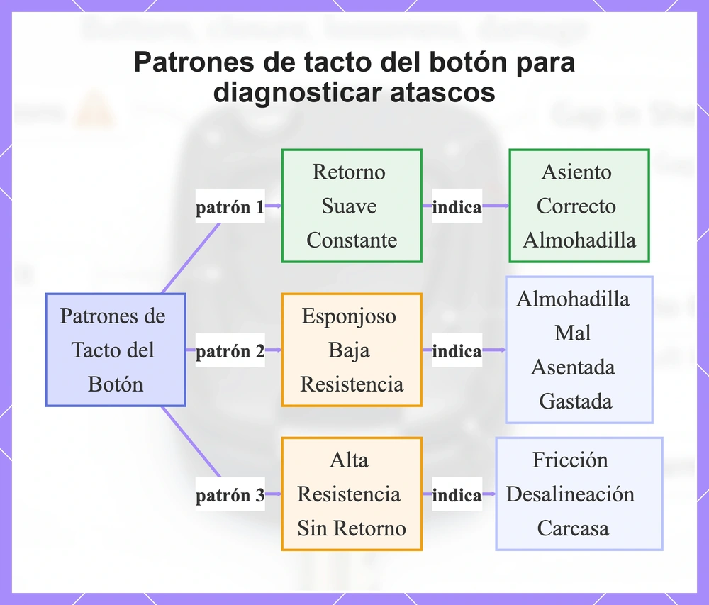Patrones de tacto del botón para diagnosticar atascos