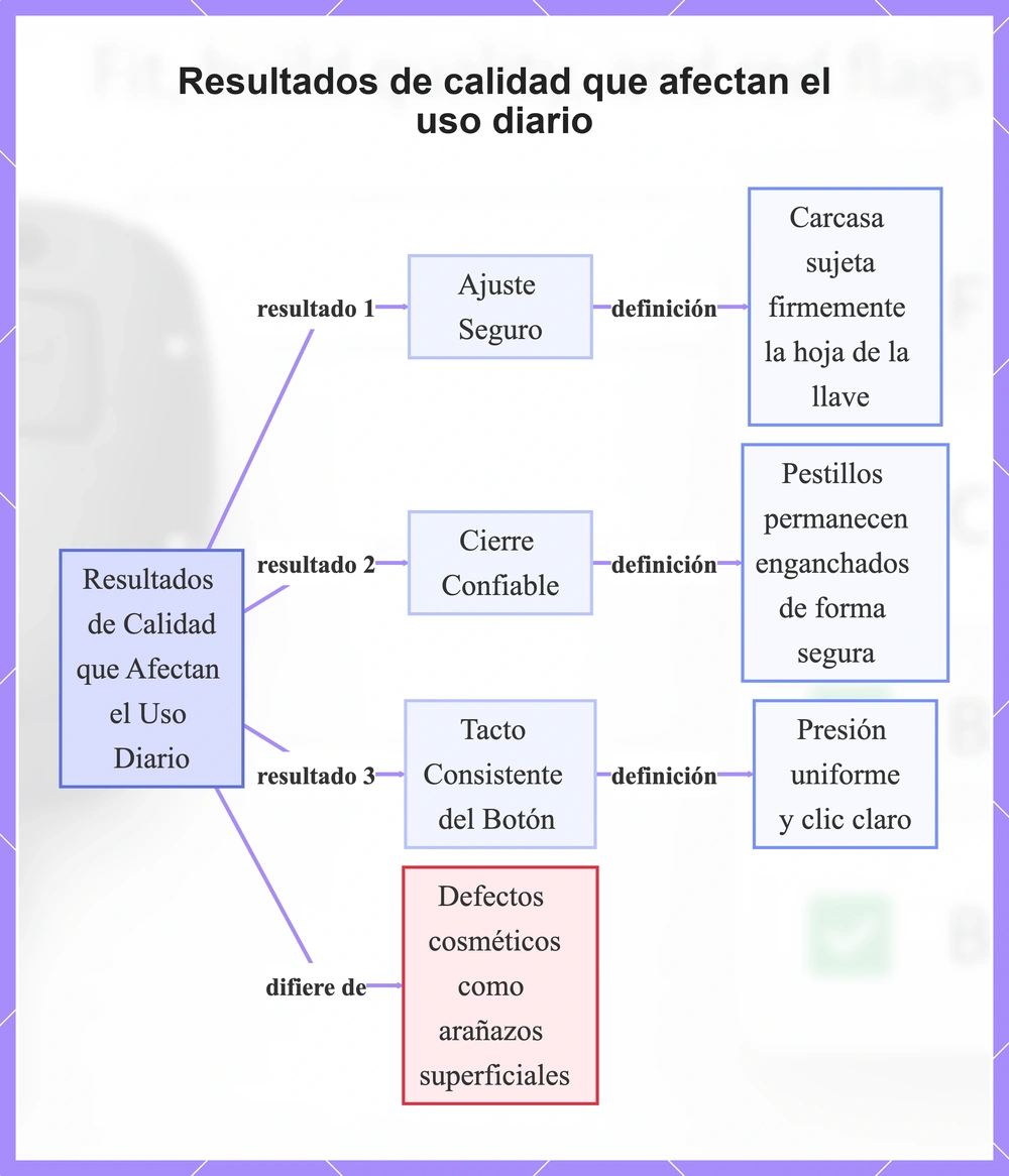 Resultados de calidad que afectan el uso diario