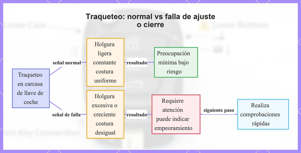 Traqueteo: normal vs falla de ajuste o cierre