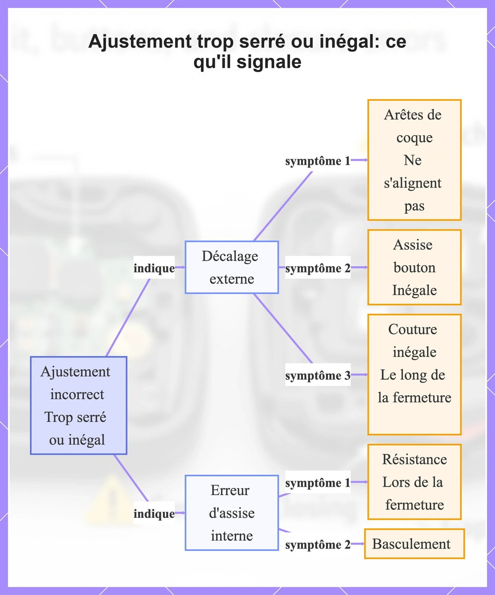 Ajustement trop serré ou inégal: ce qu'il signale