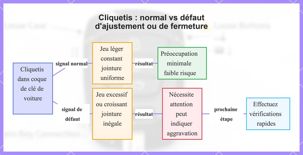 Cliquetis : normal vs défaut d'ajustement ou de fermeture