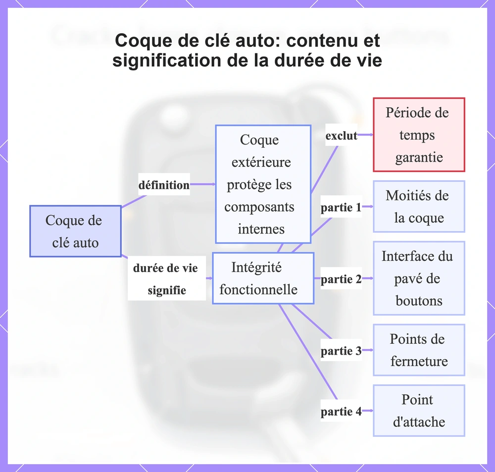 Coque de clé auto: contenu et signification de la durée de vie