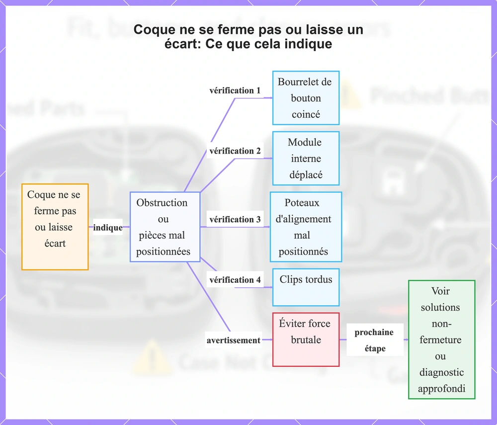 Coque ne se ferme pas ou laisse un écart: Ce que cela indique