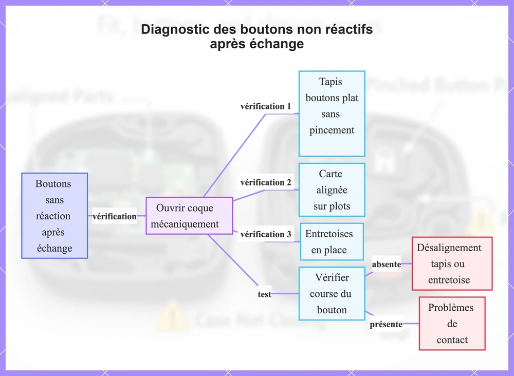 Diagnostic des boutons non réactifs après échange