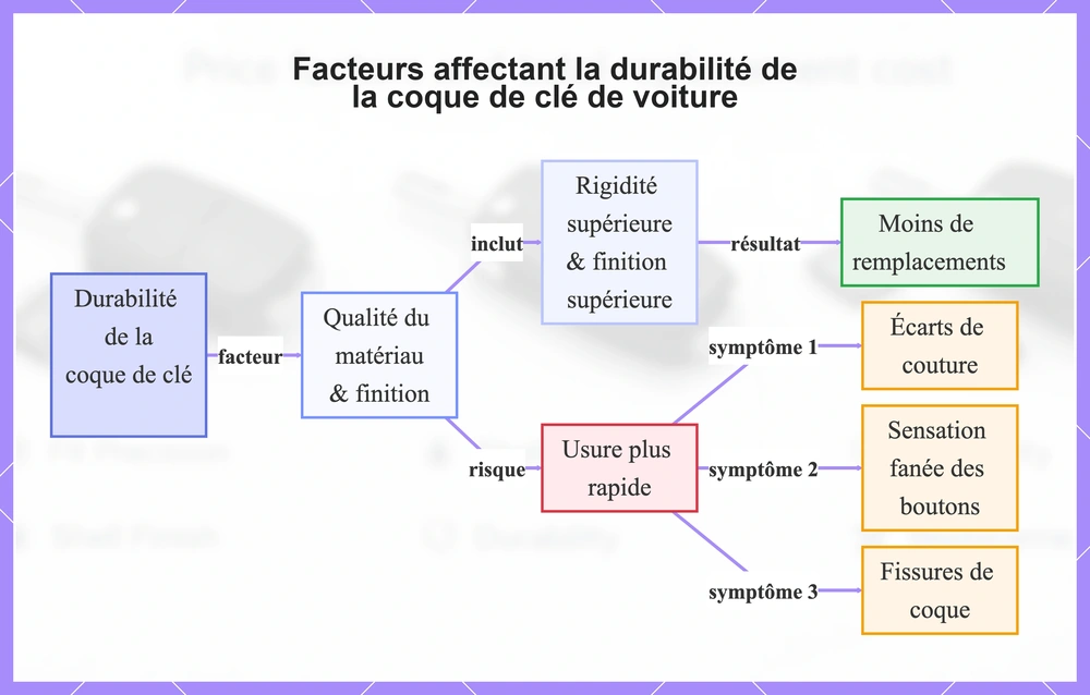 Facteurs affectant la durabilité de la coque de clé de voiture