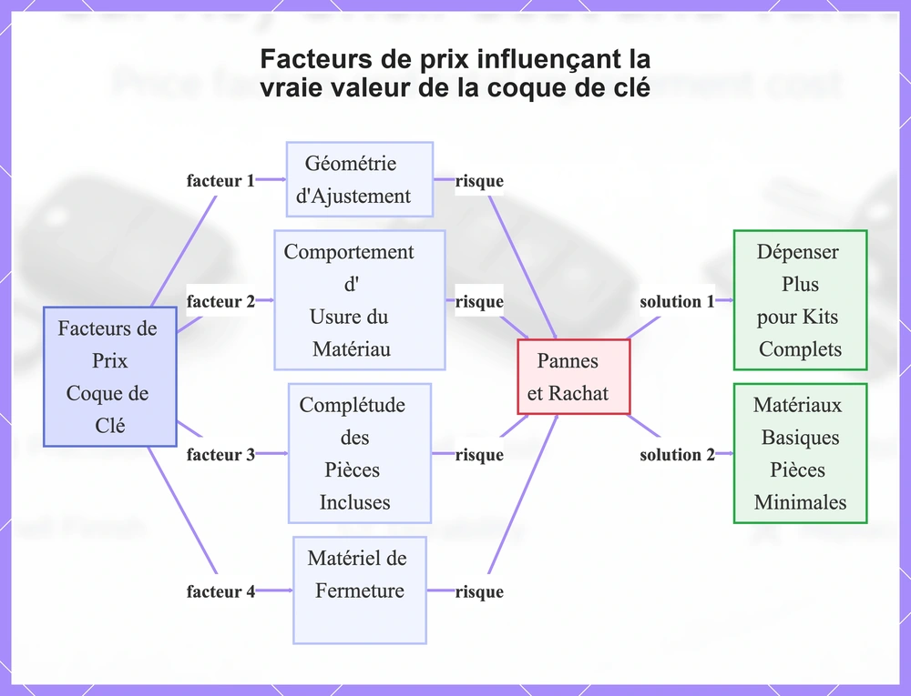 Facteurs de prix influençant la vraie valeur de la coque de clé