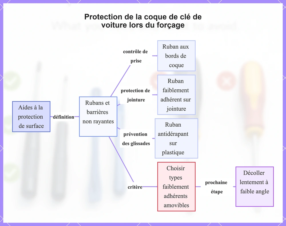 Protection de la coque de clé de voiture lors du forçage