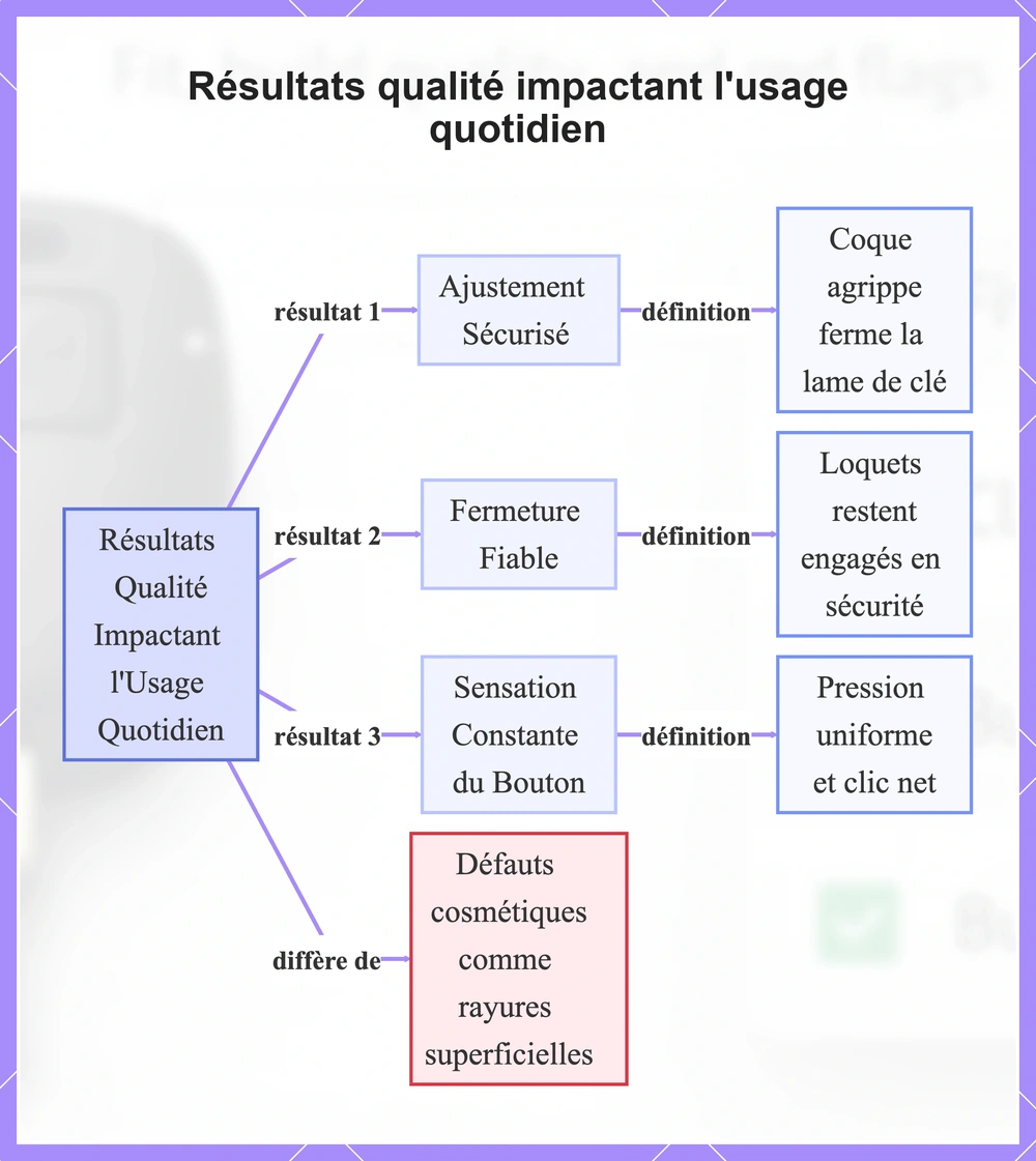Résultats qualité impactant l'usage quotidien