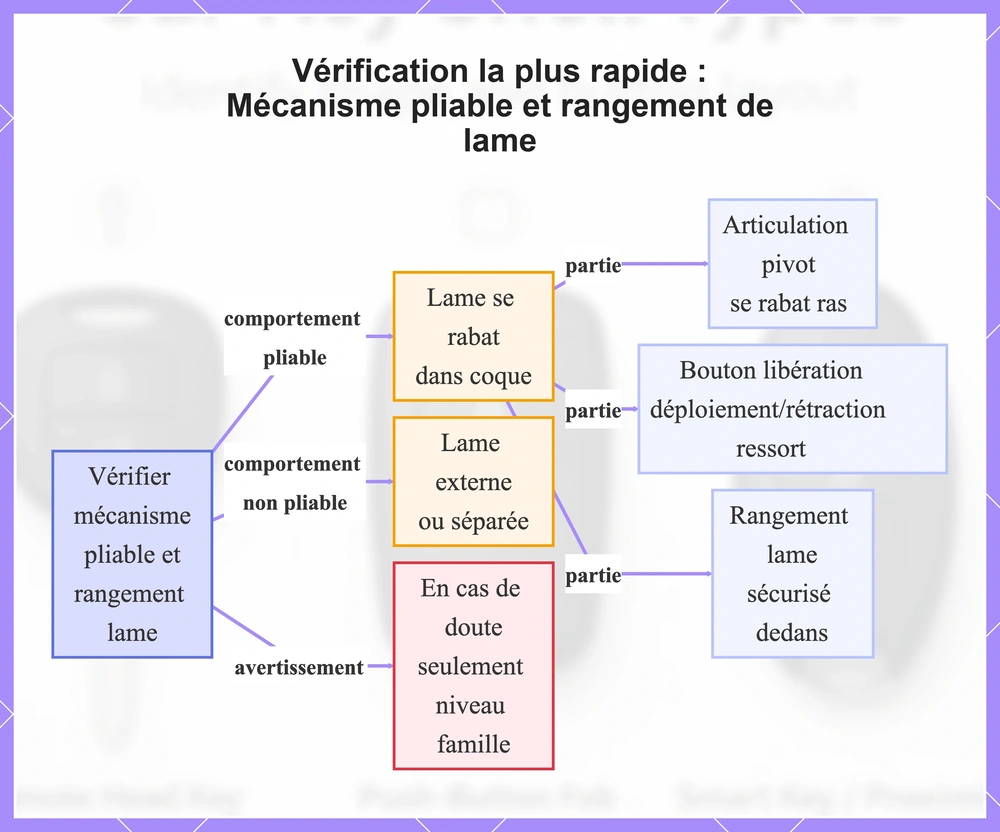 Vérification la plus rapide : Mécanisme pliable et rangement de lame