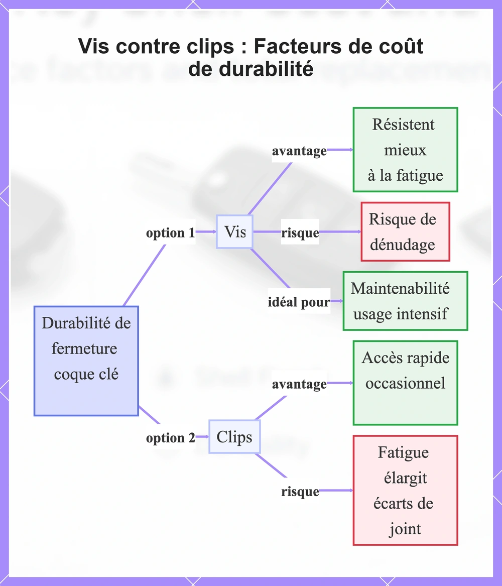 Vis contre clips : Facteurs de coût de durabilité