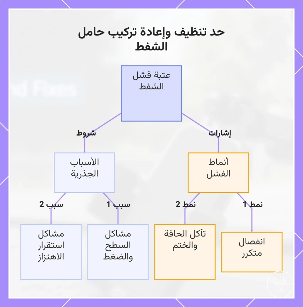 حد تنظيف وإعادة تركيب حامل الشفط