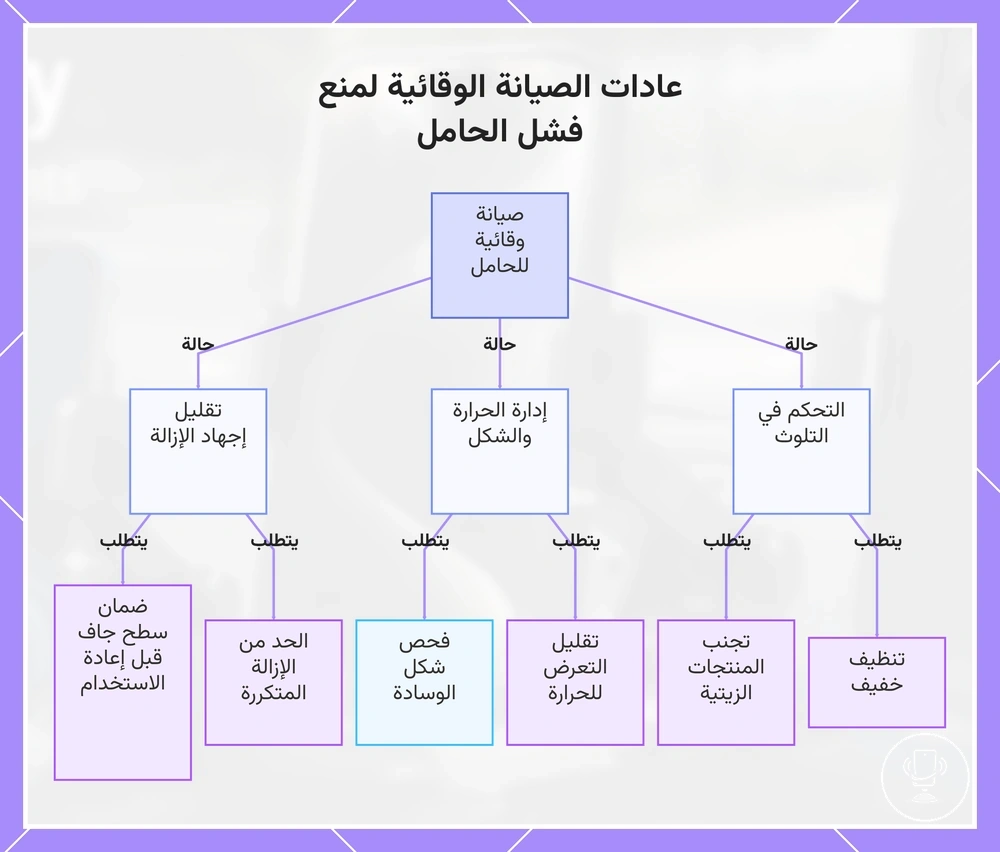 عادات الصيانة الوقائية لمنع فشل الحامل