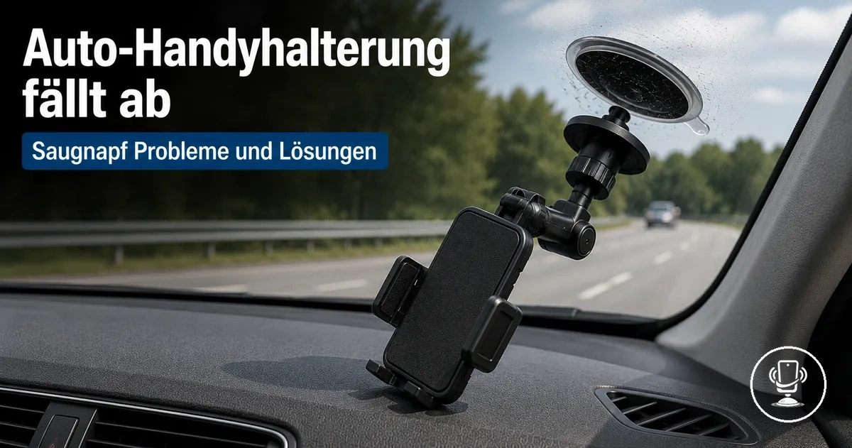 Auto-Handyhalterung fällt vom Armaturenbrett durch Saugnapfversagen