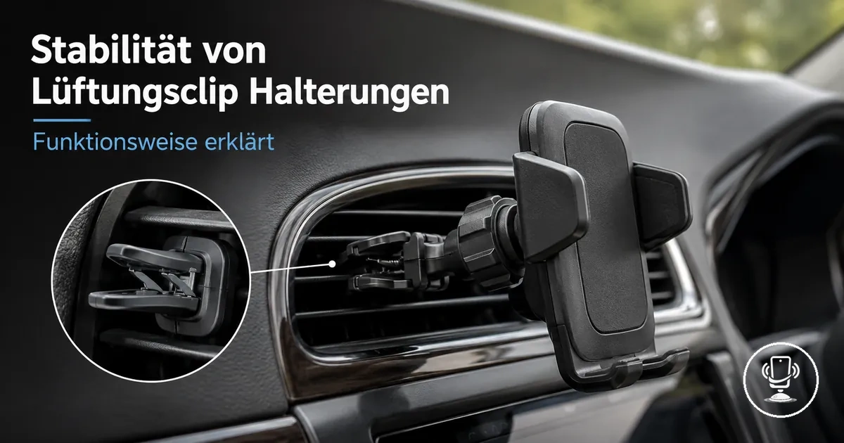 Auto-Handyhalterung am Lüftungsschlitz mit Clip-Mechanismus und Stabilitätsstruktur