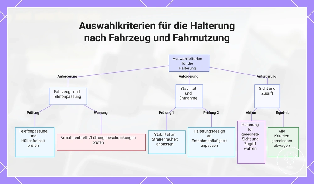 Auswahlkriterien für die Halterung nach Fahrzeug und Fahrnutzung