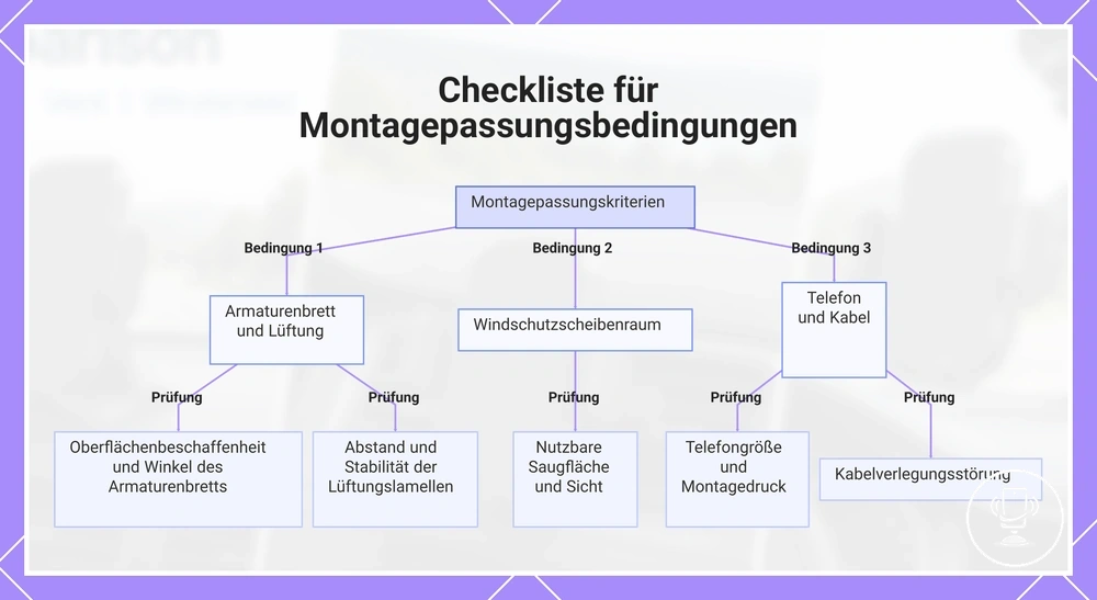 Checkliste für Montagepassungsbedingungen