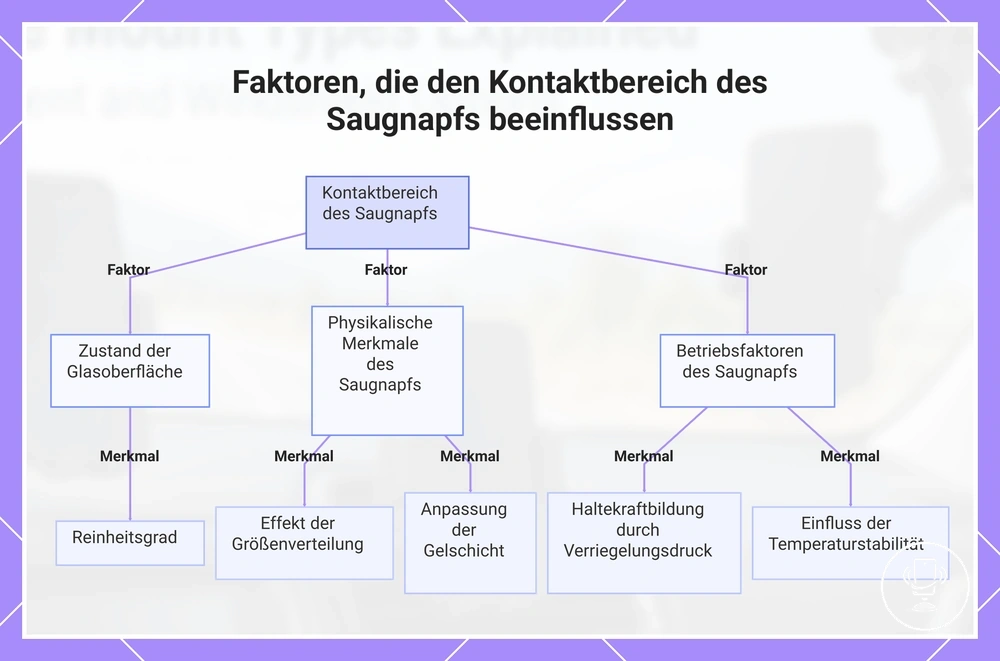 Faktoren, die den Kontaktbereich des Saugnapfs beeinflussen