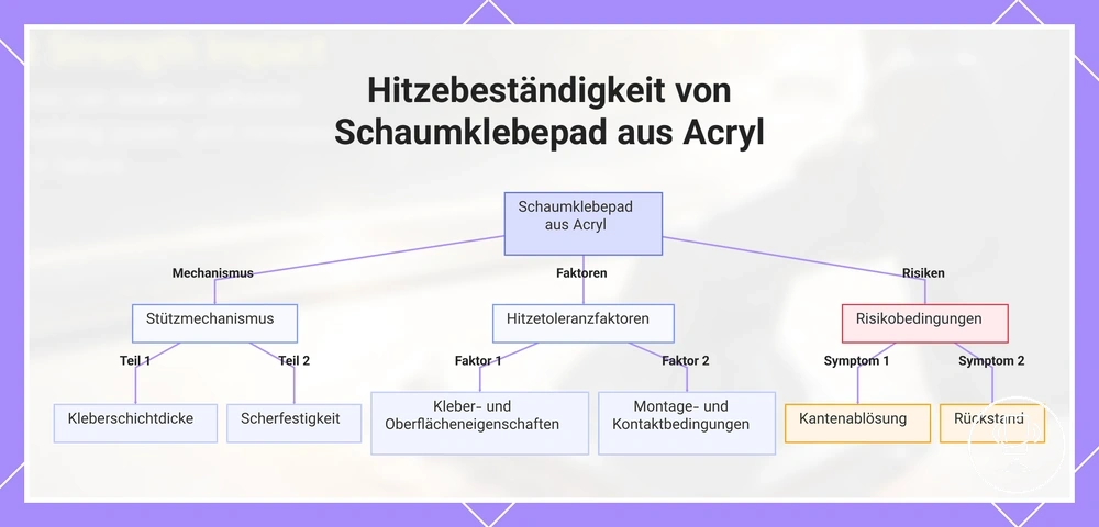 Hitzebeständigkeit von Schaumklebepad aus Acryl