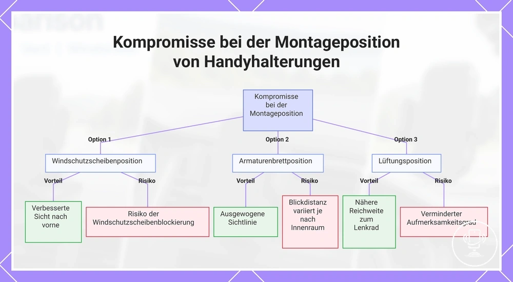Kompromisse bei der Montageposition von Handyhalterungen