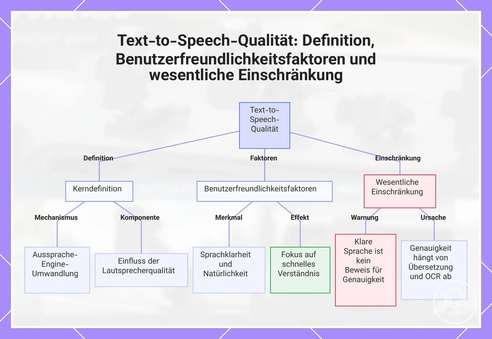 Text-to-Speech-Qualität: Definition, Benutzerfreundlichkeitsfaktoren und wesentliche Einschränkung
