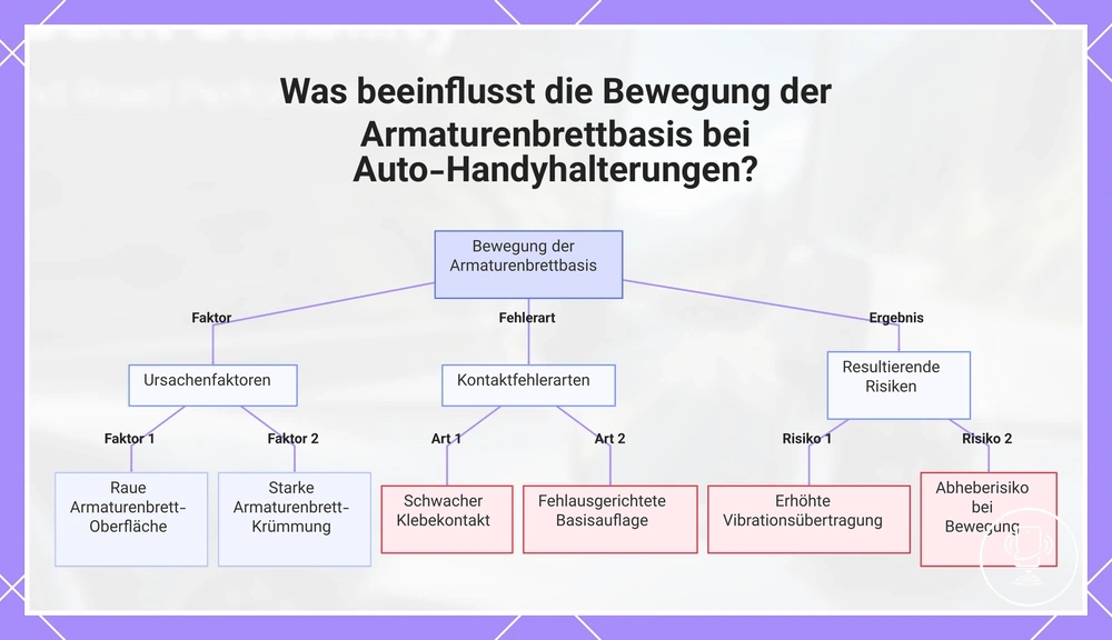 Was beeinflusst die Bewegung der Armaturenbrettbasis bei Auto-Handyhalterungen?