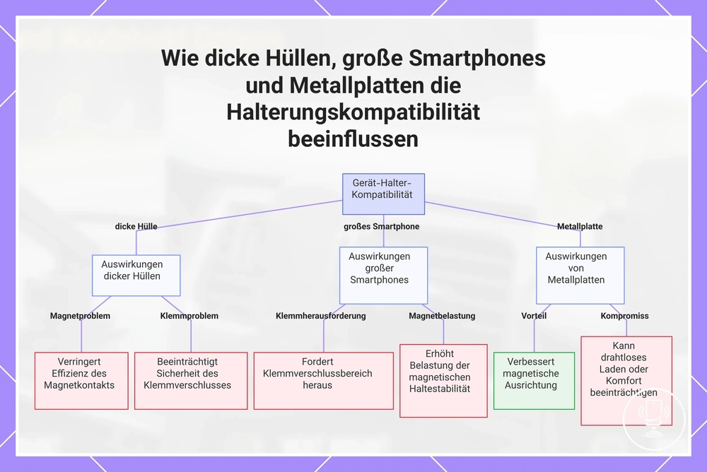 Wie dicke Hüllen, große Smartphones und Metallplatten die Halterungskompatibilität beeinflussen