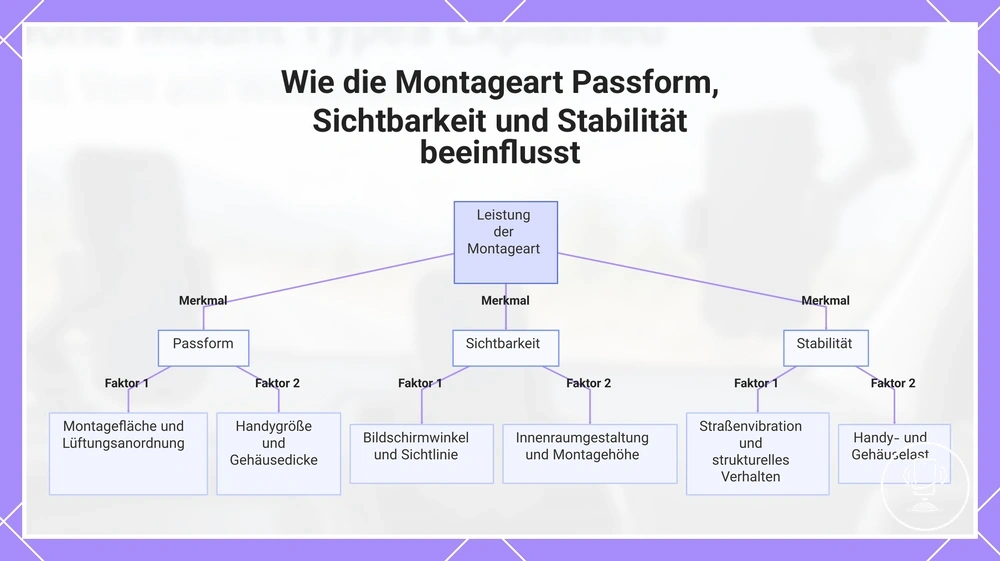 Wie die Montageart Passform, Sichtbarkeit und Stabilität beeinflusst