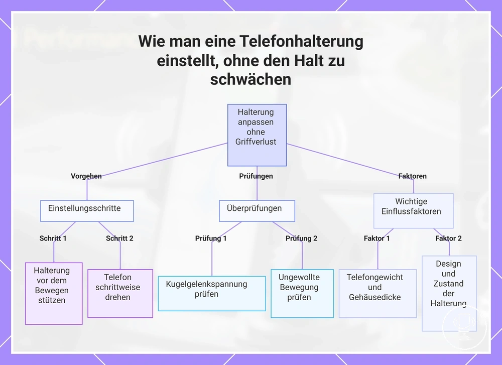 Wie man eine Telefonhalterung einstellt, ohne den Halt zu schwächen