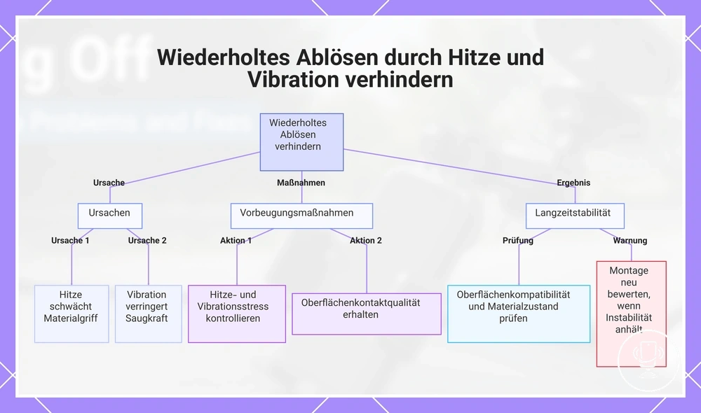 Wiederholtes Ablösen durch Hitze und Vibration verhindern