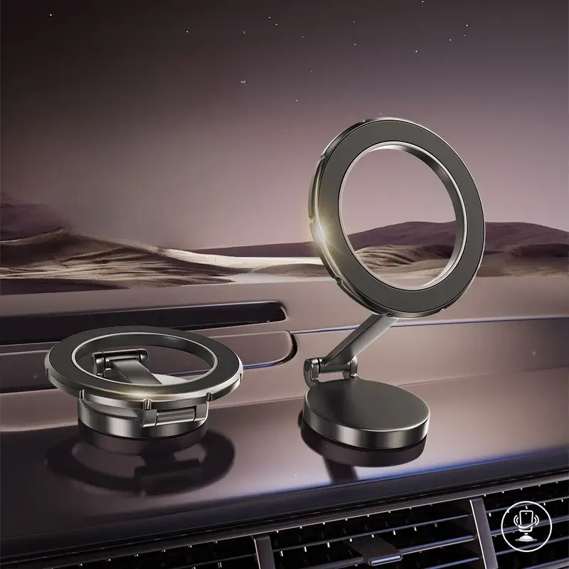 Rotating magnetic car phone holder adjustable angle mount