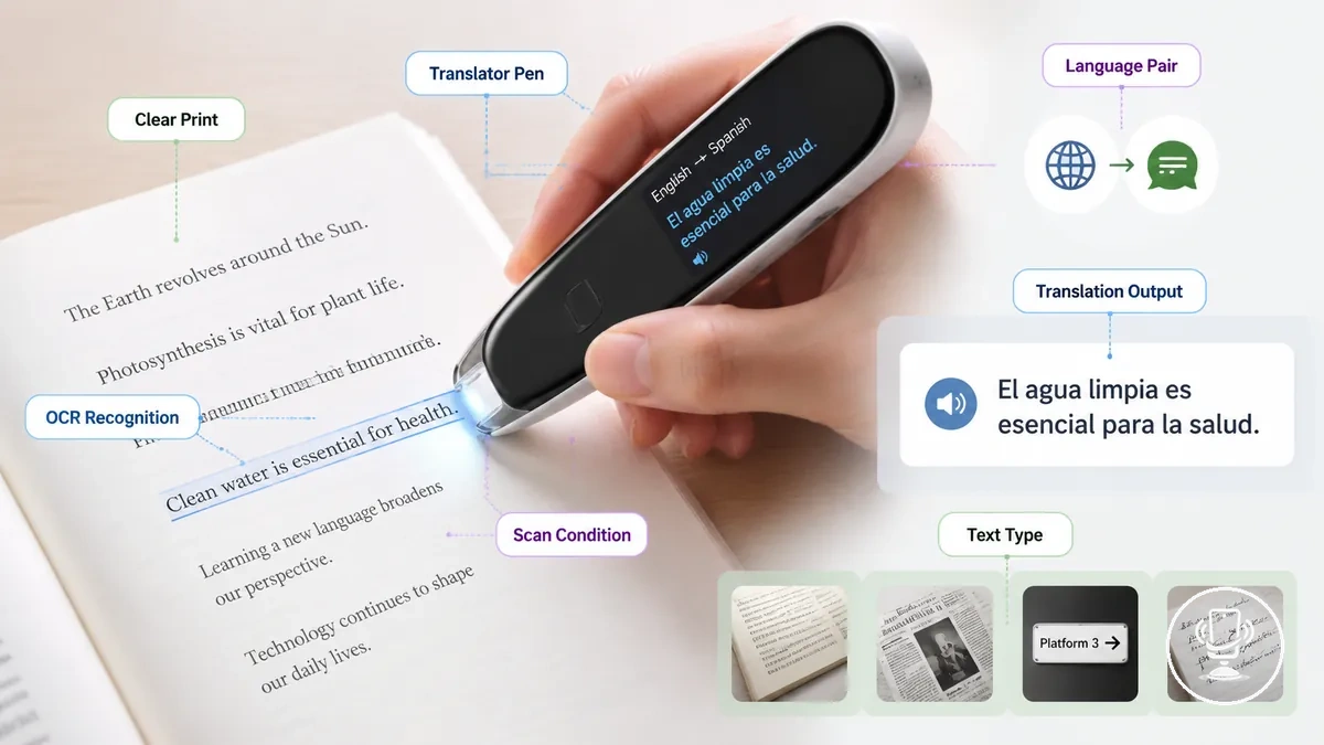 translator pen scanning clear printed text for everyday translation accuracy