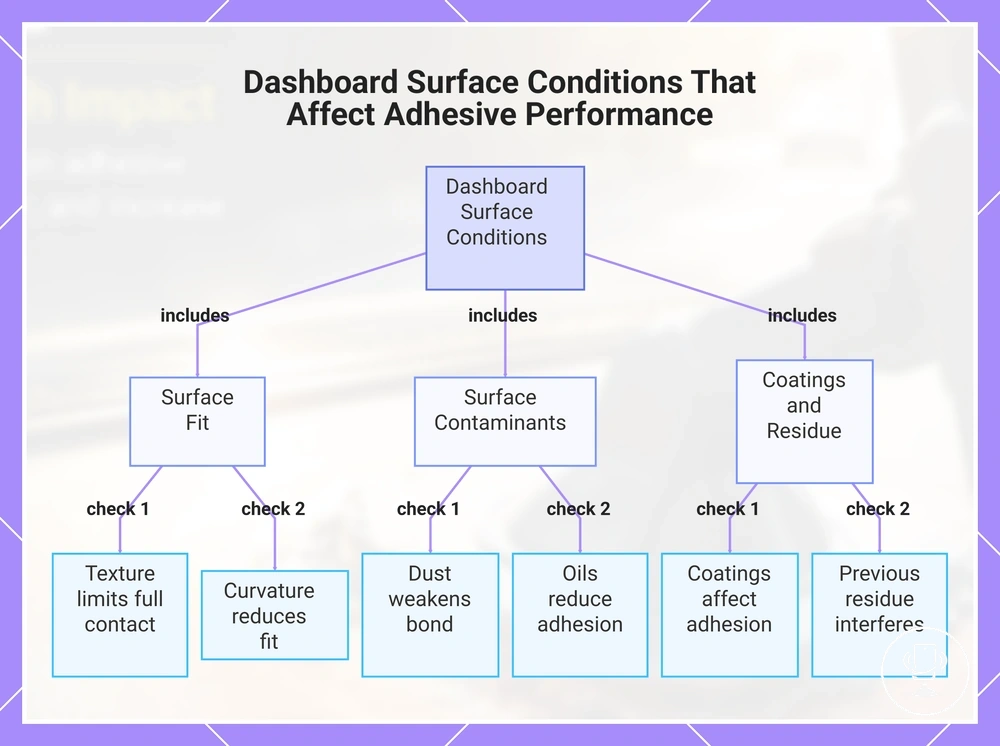 Dashboard Surface Conditions That Affect Adhesive Performance