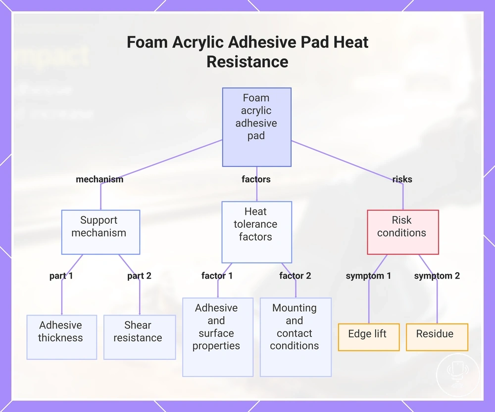 Foam Acrylic Adhesive Pad Heat Resistance