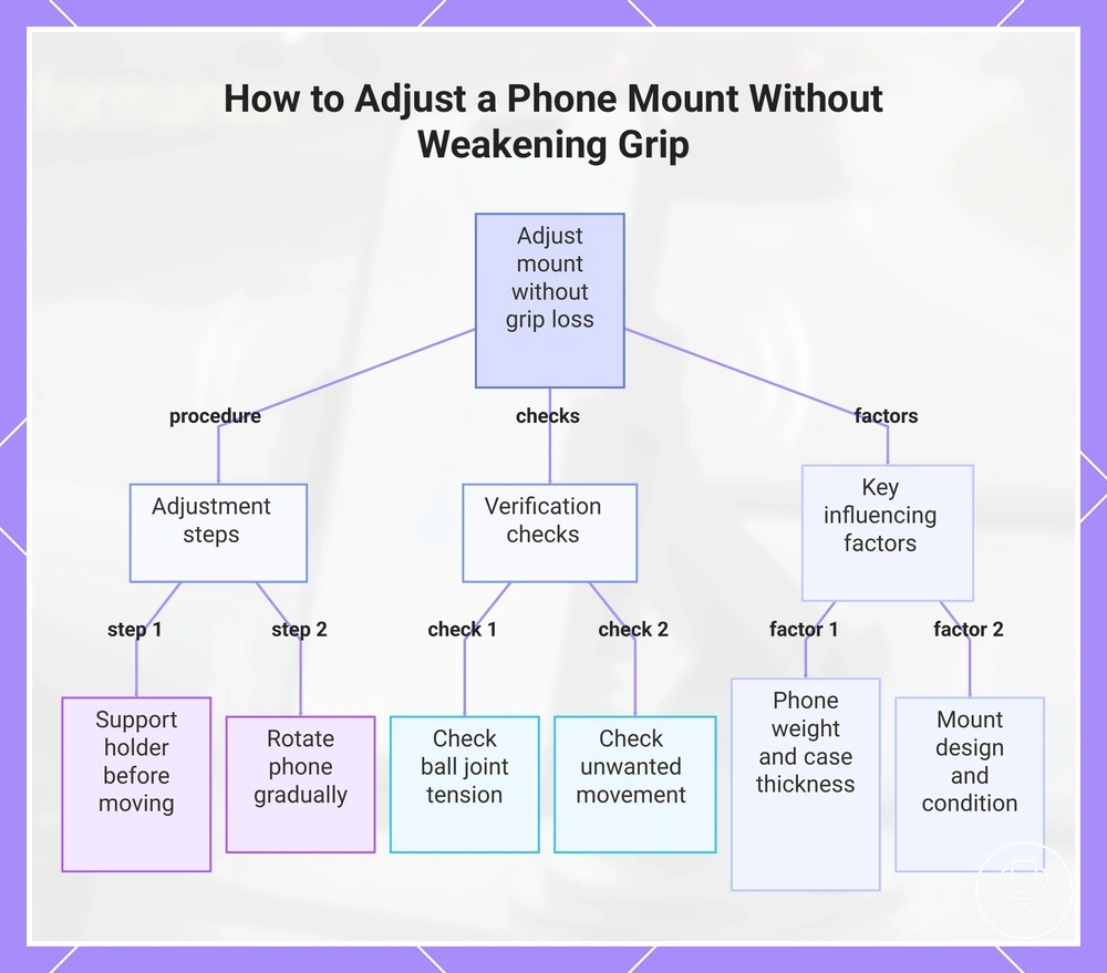 How to Adjust a Phone Mount Without Weakening Grip