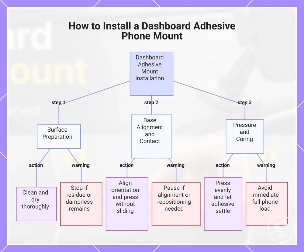 How to Install a Dashboard Adhesive Phone Mount