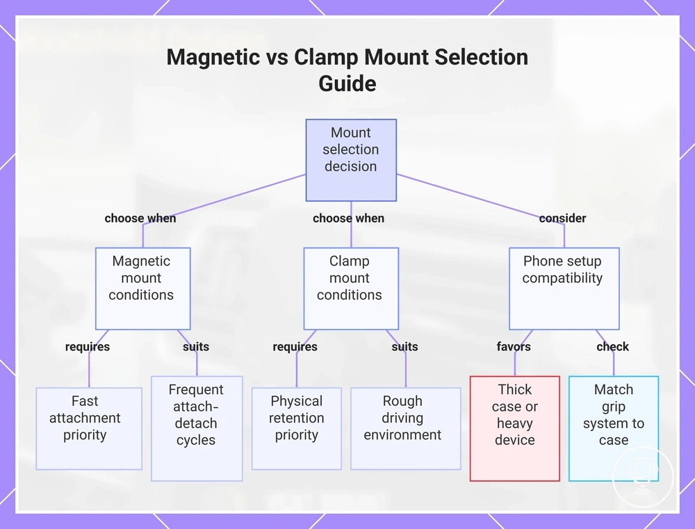 Magnetic vs Clamp Mount Selection Guide