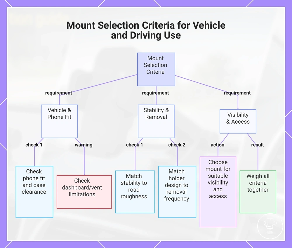 Mount Selection Criteria for Vehicle and Driving Use