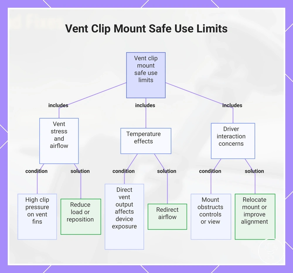 Vent Clip Mount Safe Use Limits