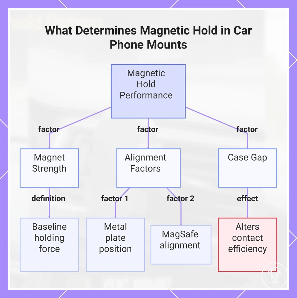 What Determines Magnetic Hold in Car Phone Mounts