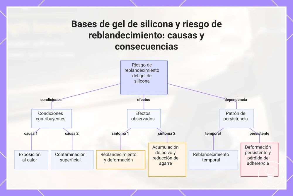 Bases de gel de silicona y riesgo de reblandecimiento: causas y consecuencias