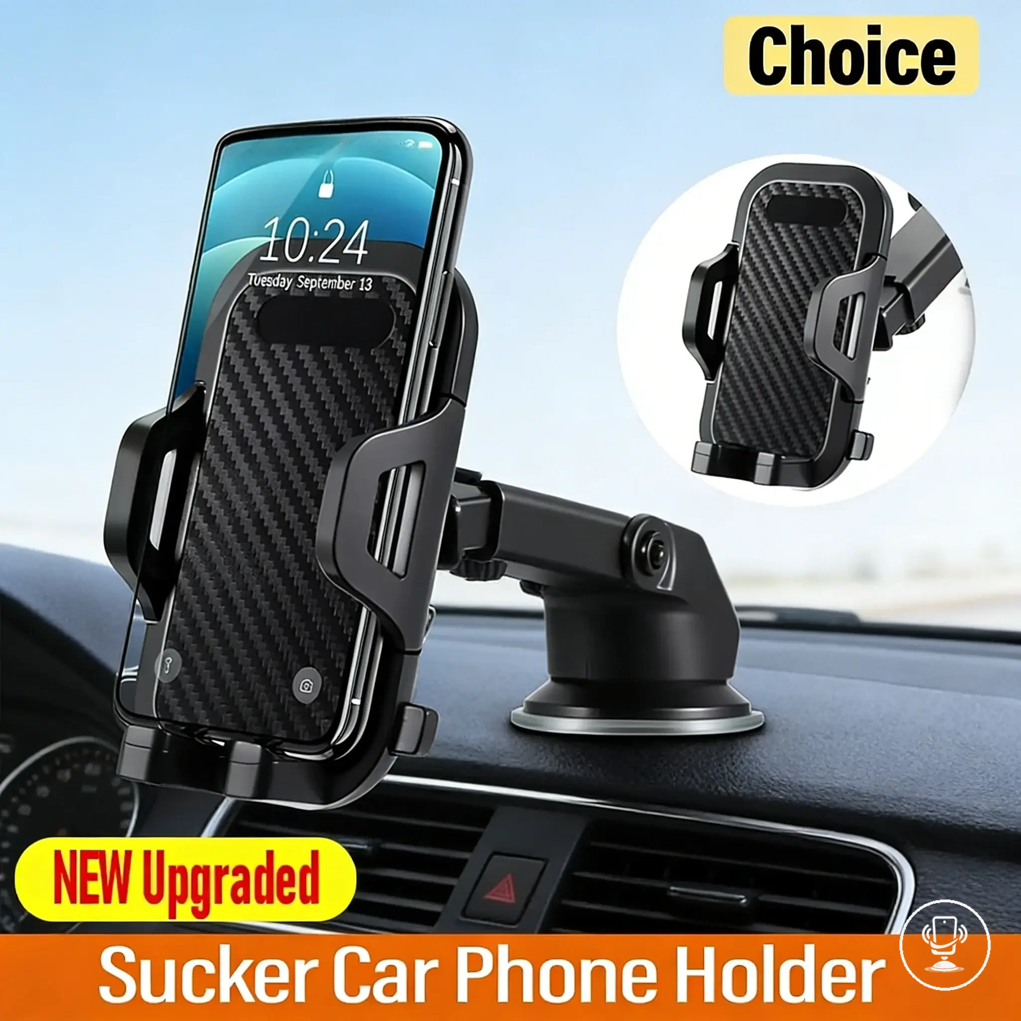 Support téléphone voiture rotatif 360 degrés pour tableau de bord