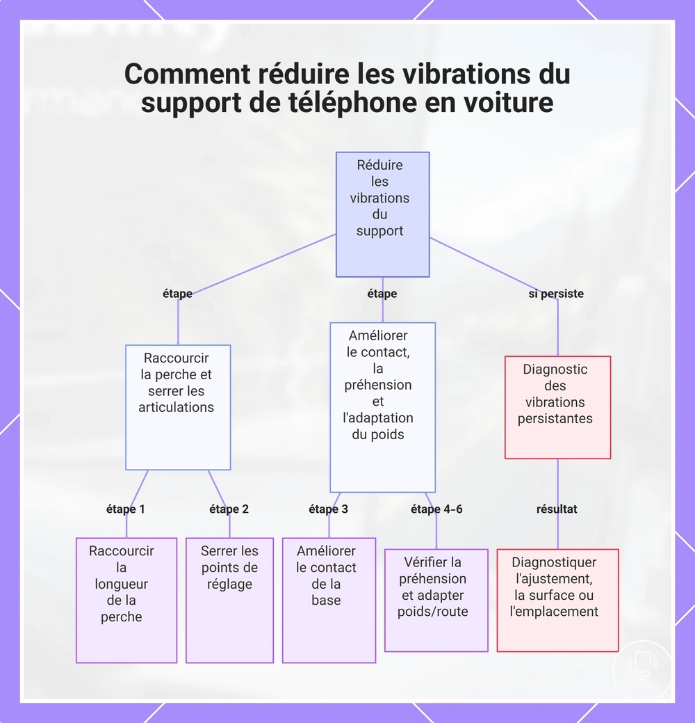 Comment réduire les vibrations du support de téléphone en voiture