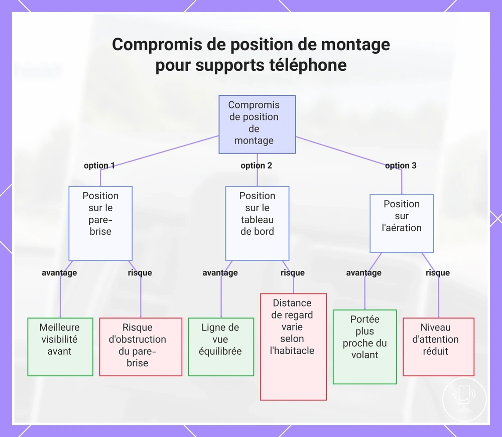 Compromis de position de montage pour supports téléphone