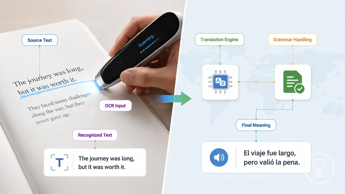 comparaison entre la précision de numérisation et la précision de traduction dans le flux de travail d un stylo traducteur