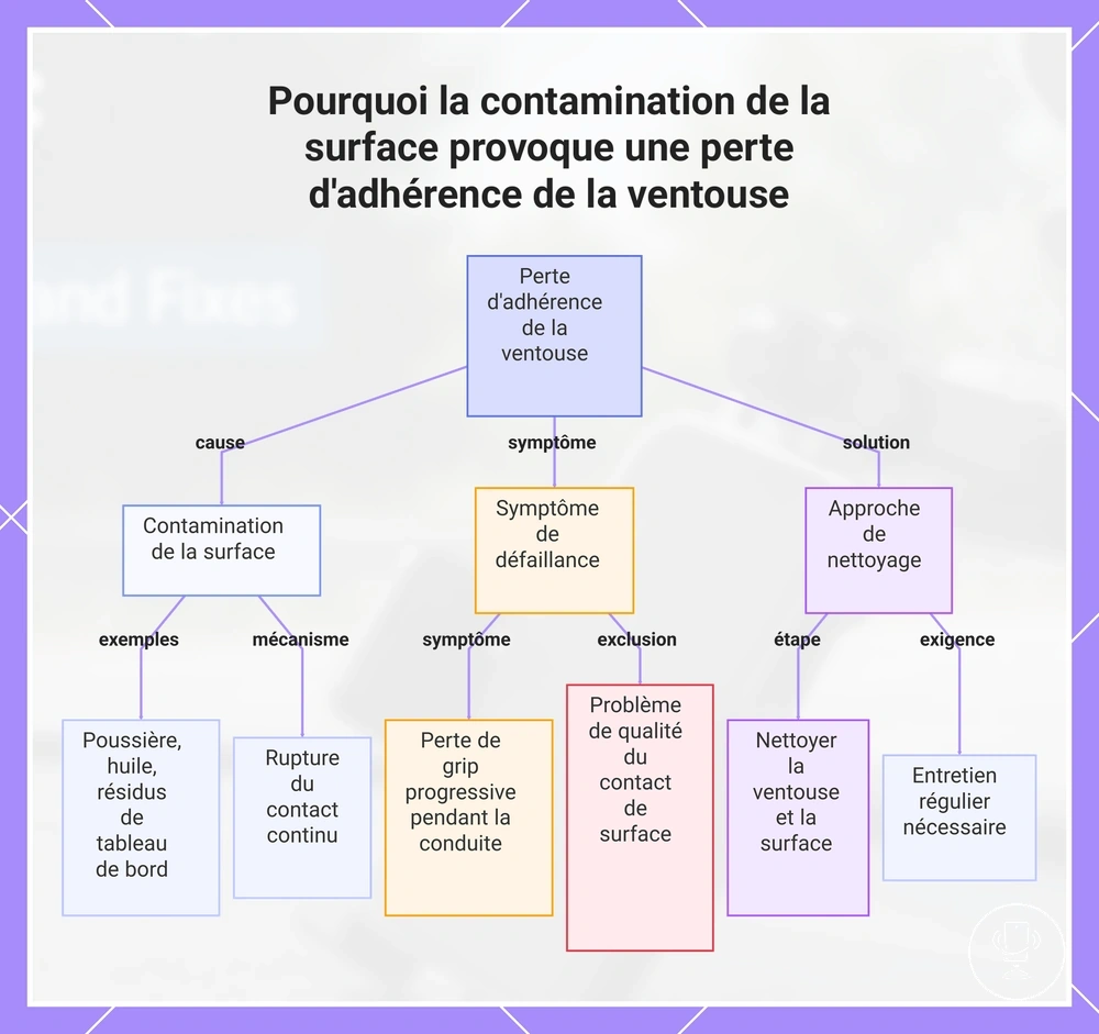Pourquoi la contamination de la surface provoque une perte d'adhérence de la ventouse