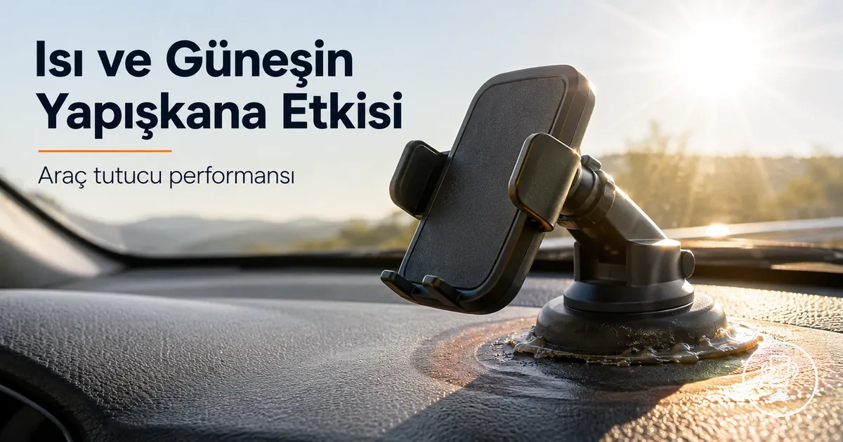 Güneş ışığına maruz kalan araç telefon tutucunun yapışkan gücündeki değişim